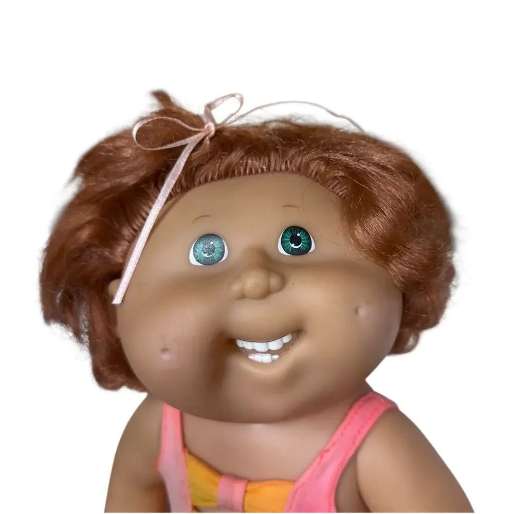 Vtg 1991 Cabbage Patch Kids Doll Splash N‎ Tan Red Hair Teeth w/Swimsuit 14